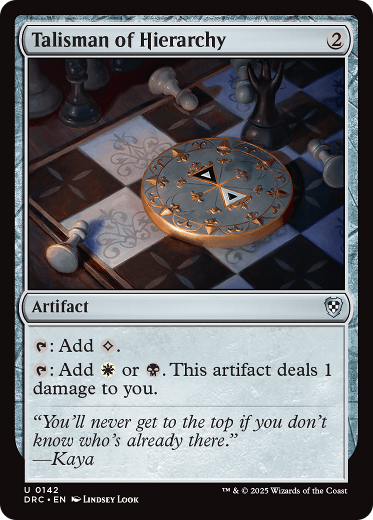 Talisman of Hierarchy [Aetherdrift Commander]-1