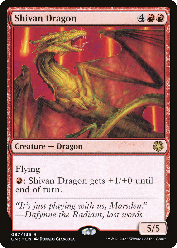 Shivan Dragon [Game Night: Free-for-All]-1