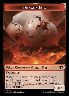 Treasure // Dragon Egg Double-Sided Token [Commander Masters Tokens]-2