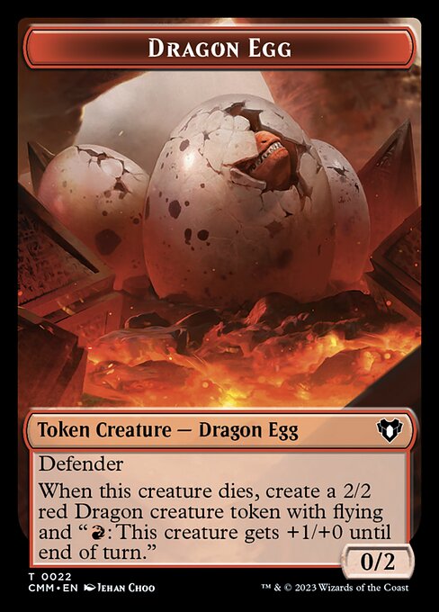 City's Blessing // Dragon Egg Double-Sided Token [Commander Masters Tokens]-2