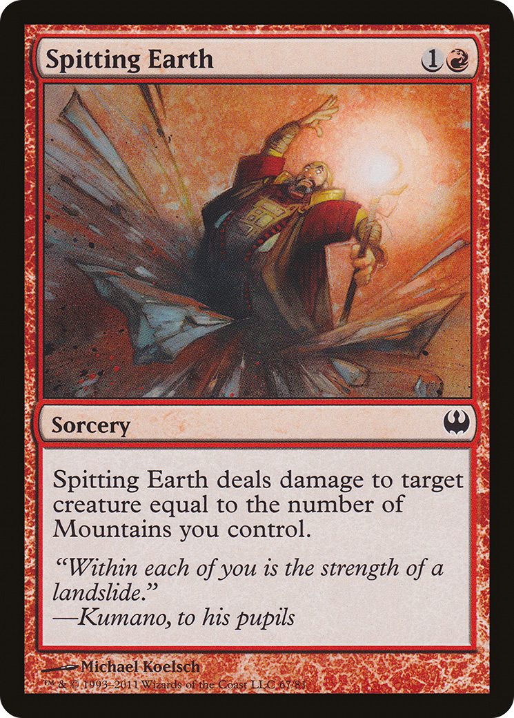 Spitting Earth [Duel Decks: Knights vs. Dragons]-1