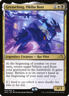 Greasefang, Okiba Boss (Promo Pack) [Kamigawa: Neon Dynasty Promos]-1
