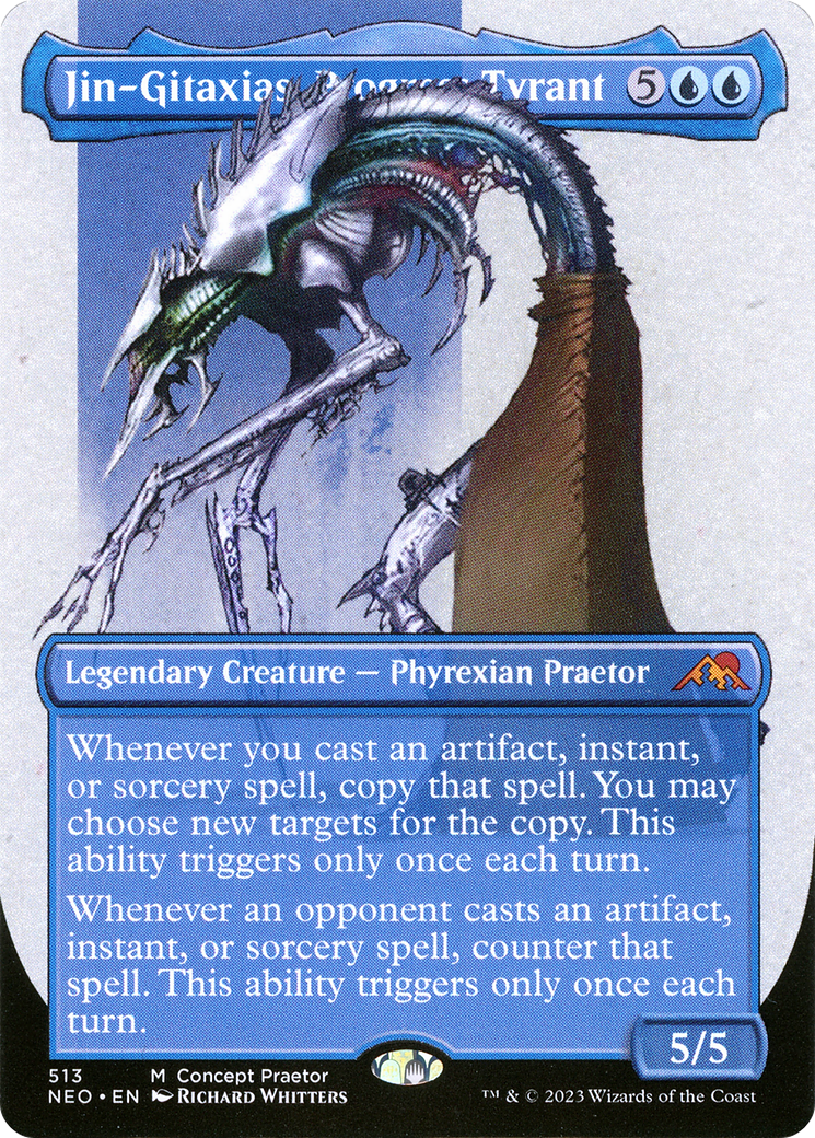 Jin-Gitaxias, Progress Tyrant (Borderless Concept Praetors) [Phyrexia: All Will Be One]-1