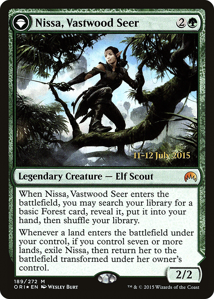 Nissa, Vastwood Seer // Nissa, Sage Animist [Magic Origins Prerelease Promos]-3