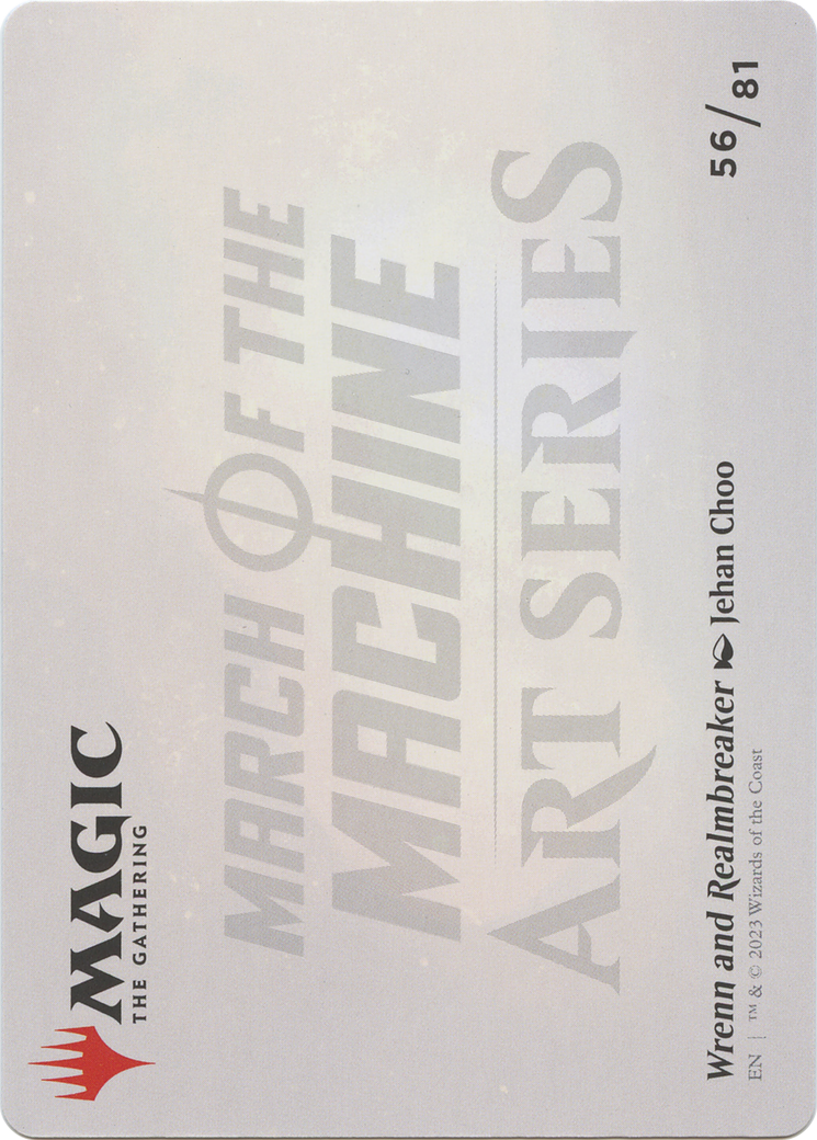 Wrenn and Realmbreaker // Wrenn and Realmbreaker (AMOM-056) - March of the Machine Art Series (Borderless) Foil-2