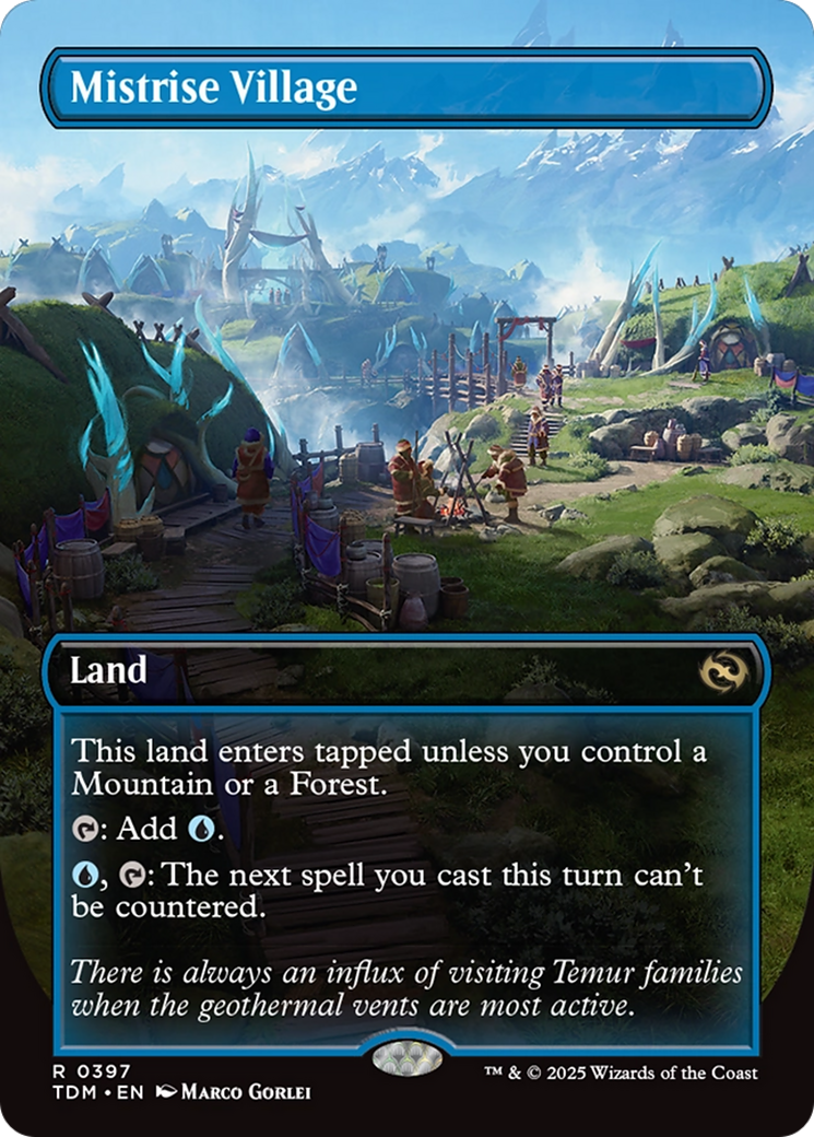 Mistrise Village (Borderless) [Tarkir: Dragonstorm]-1