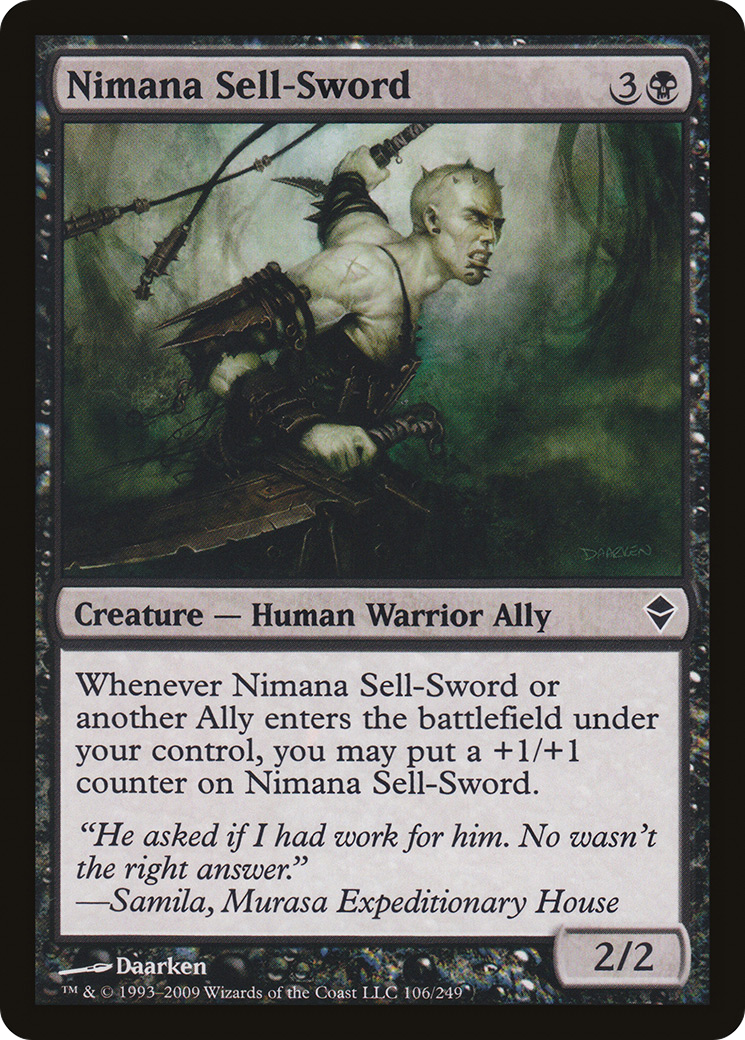 Nimana Sell-Sword [Zendikar]-1