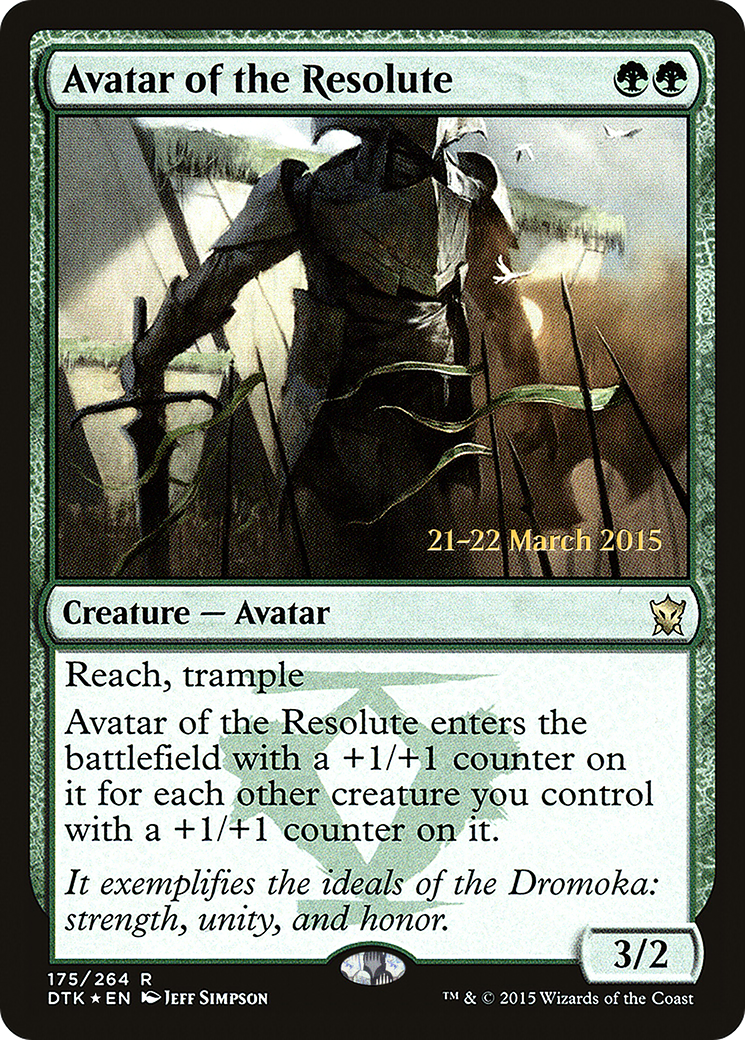 Avatar of the Resolute [Dragons of Tarkir Prerelease Promos]-1