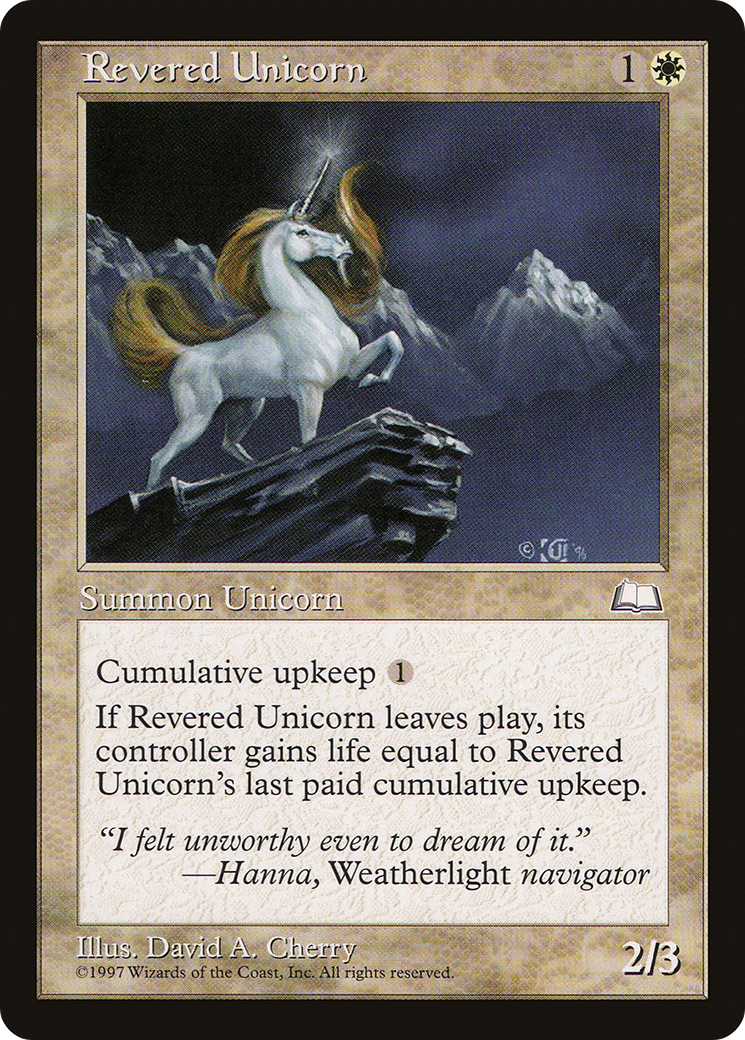 Revered Unicorn [Weatherlight]-1