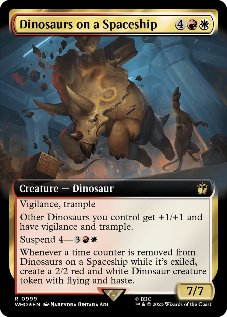Dinosaurs on a Spaceship (Extended Art) (Surge Foil) [Doctor Who]-1