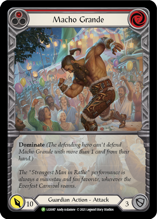 Macho Grande (Red) [LGS087] (Promo)  Rainbow Foil-1