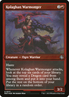 Kolaghan Warmonger (MAT-117) - March of the Machine: The Aftermath Etched Foil-1