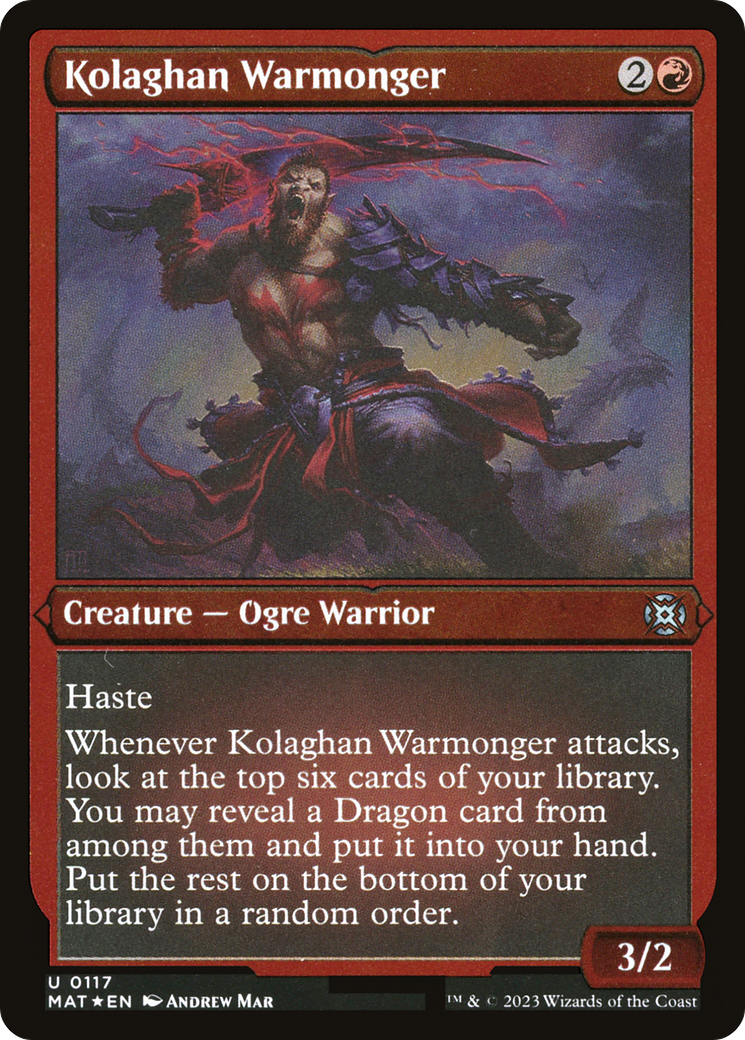 Kolaghan Warmonger (MAT-117) - March of the Machine: The Aftermath Etched Foil-1