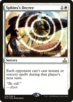 Sphinx's Decree [Rivals of Ixalan Prerelease Promos]-1