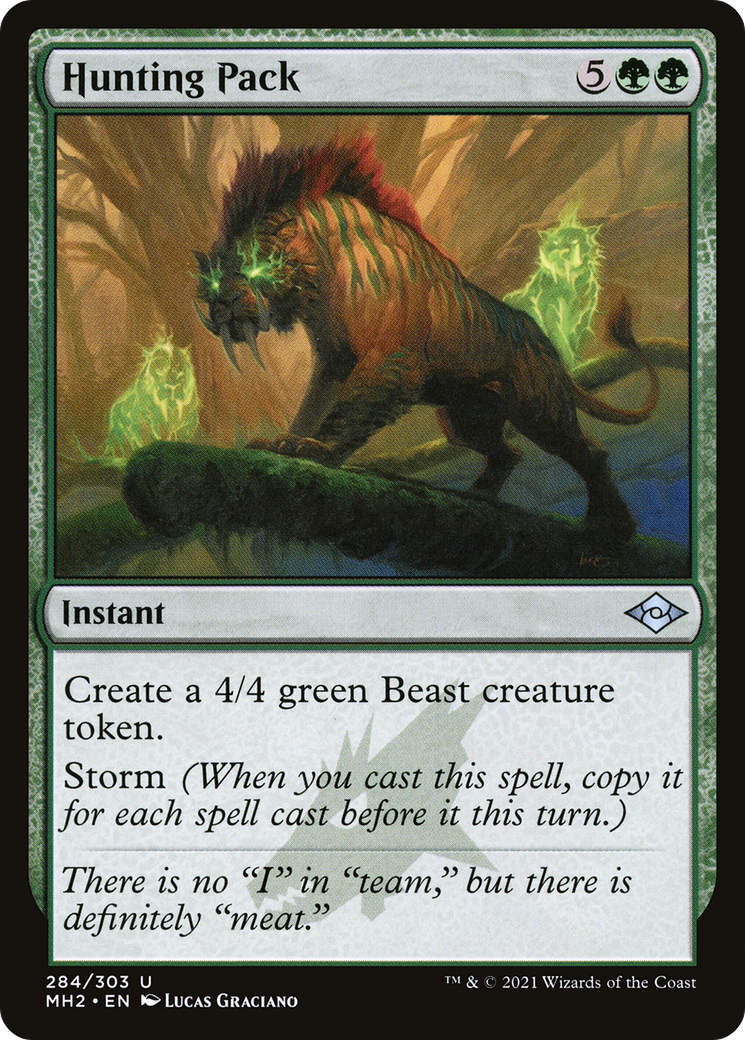 Hunting Pack (MH2-284) - Modern Horizons 2 Etched Foil-1
