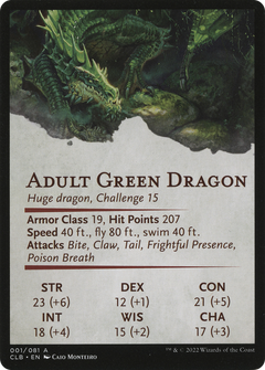 Lurking Green Dragon // Lurking Green Dragon (ACLB-001) - Battle for Baldur's Gate Art Series (Borderless)-2