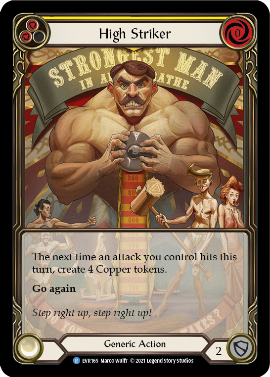 High Striker (Yellow) [EVR165] (Everfest)  1st Edition Extended Art Rainbow Foil-2