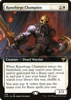 Runeforge Champion (Extended Art) [Kaldheim]-1