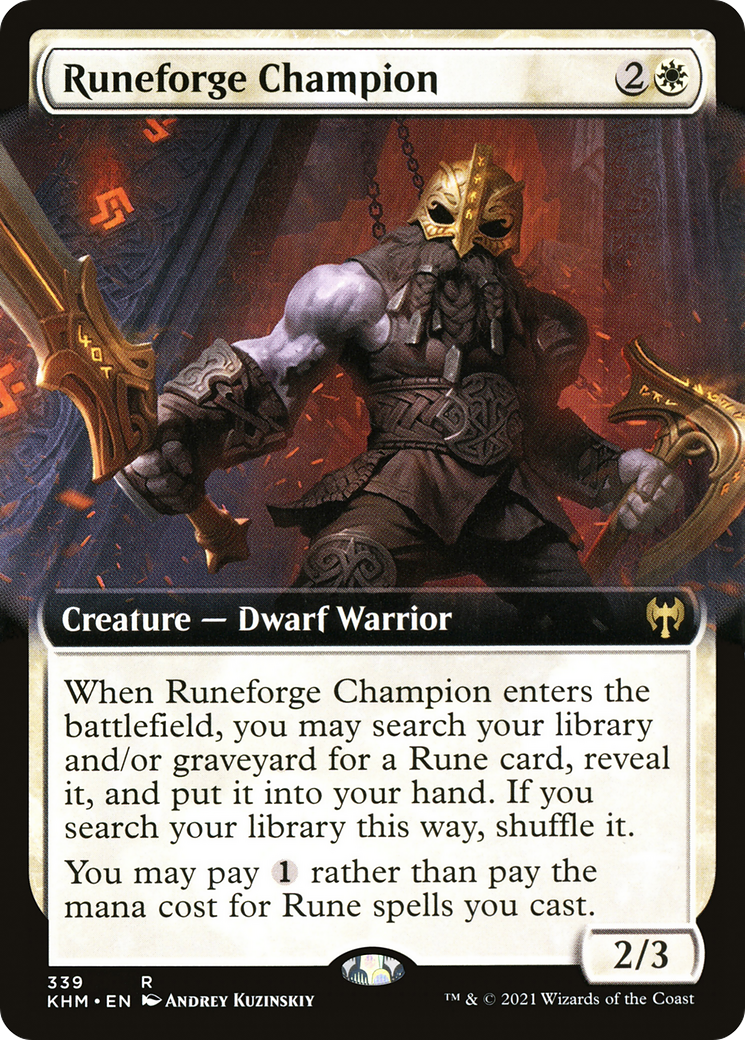 Runeforge Champion (Extended Art) [Kaldheim]-1