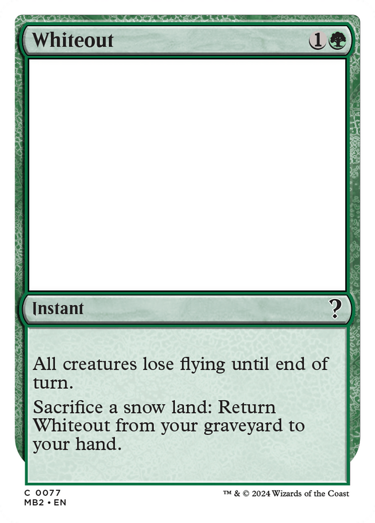 Whiteout (White Border) (MB2-077) - Mystery Booster 2-1