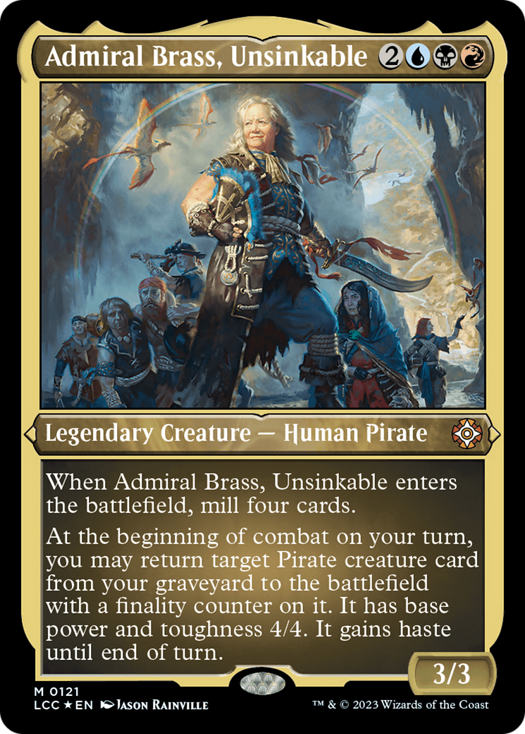 Admiral Brass, Unsinkable (Display Commander) [The Lost Caverns of Ixalan Commander]-1