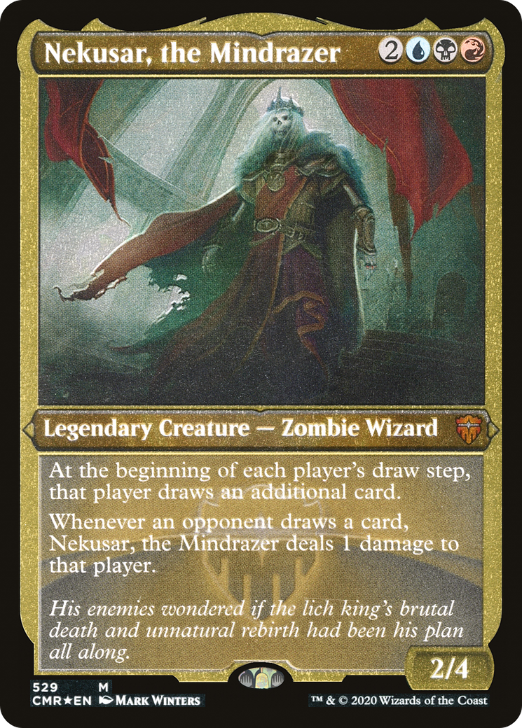 Nekusar, the Mindrazer (Etched) [Commander Legends]-1