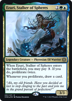 Ezuri, Stalker of Spheres [Phyrexia: All Will Be One Prerelease Promos]-1