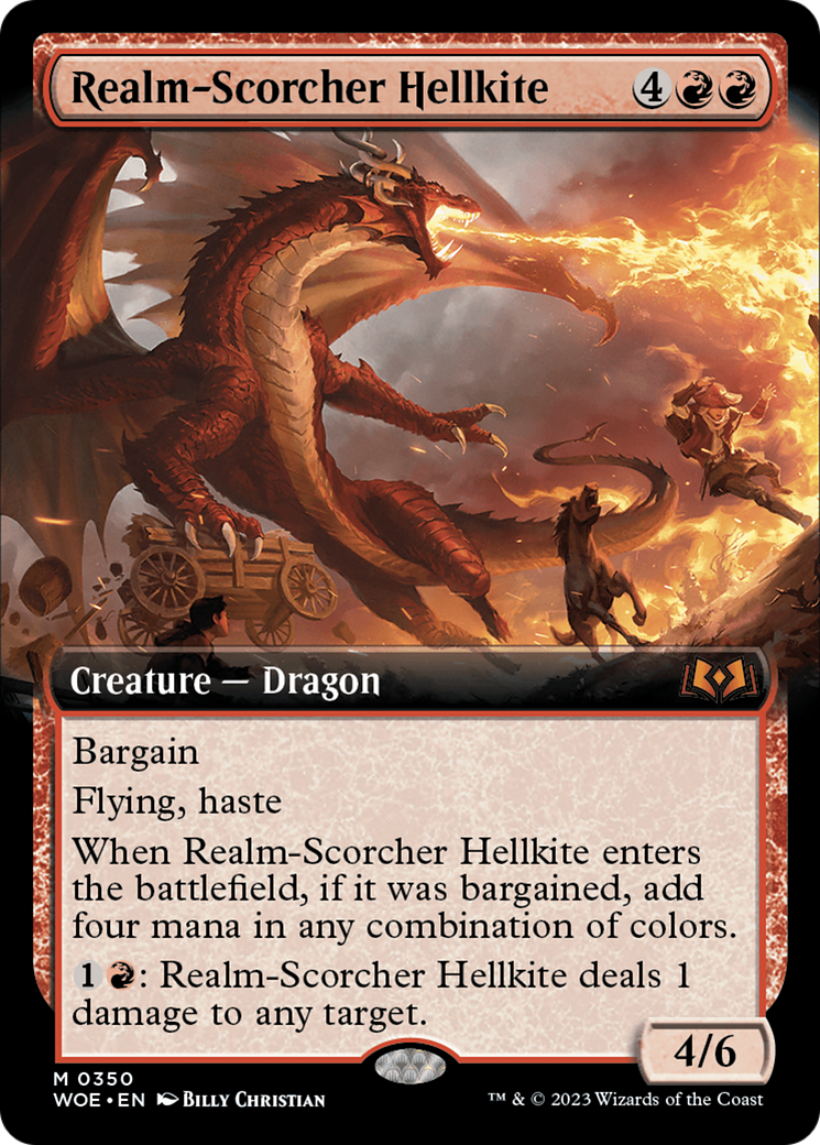Realm-Scorcher Hellkite (Extended Art) [Wilds of Eldraine]-1