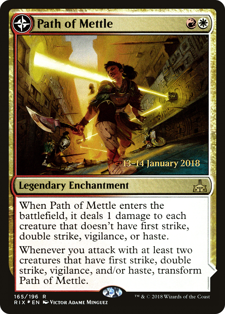 Path of Mettle // Metzali, Tower of Triumph [Rivals of Ixalan Prerelease Promos]-4