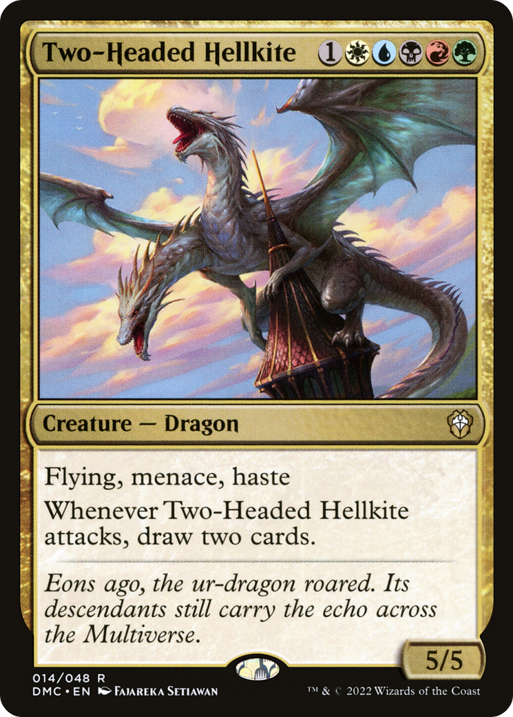 Two-Headed Hellkite (DMC-014) - Dominaria United Commander-1