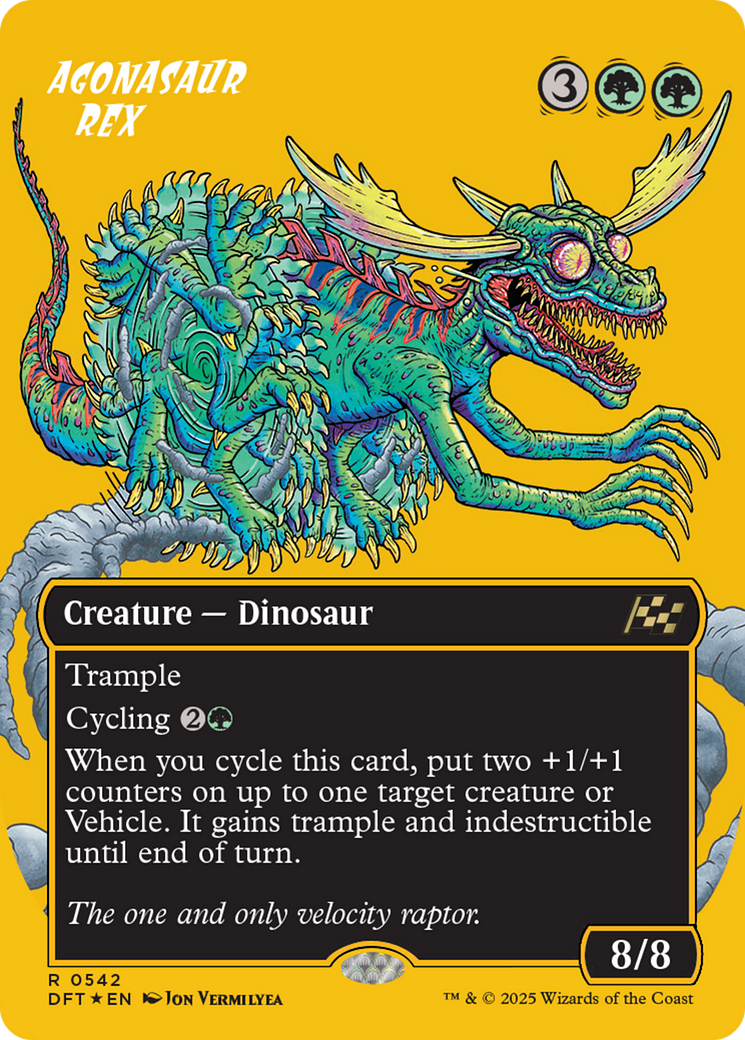 Agonasaur Rex (Borderless) (First-Place Foil) [Aetherdrift]-1