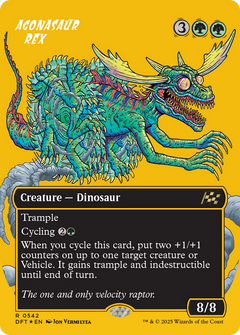 Agonasaur Rex (Borderless) (First-Place Foil) [Aetherdrift]-1