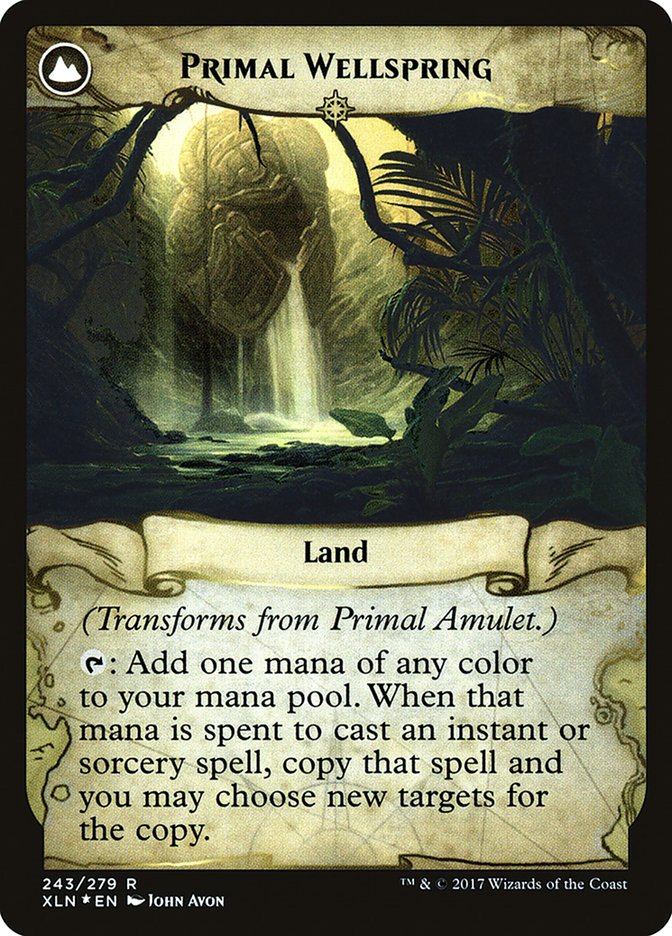 Primal Amulet // Primal Wellspring [Ixalan Prerelease Promos]-2