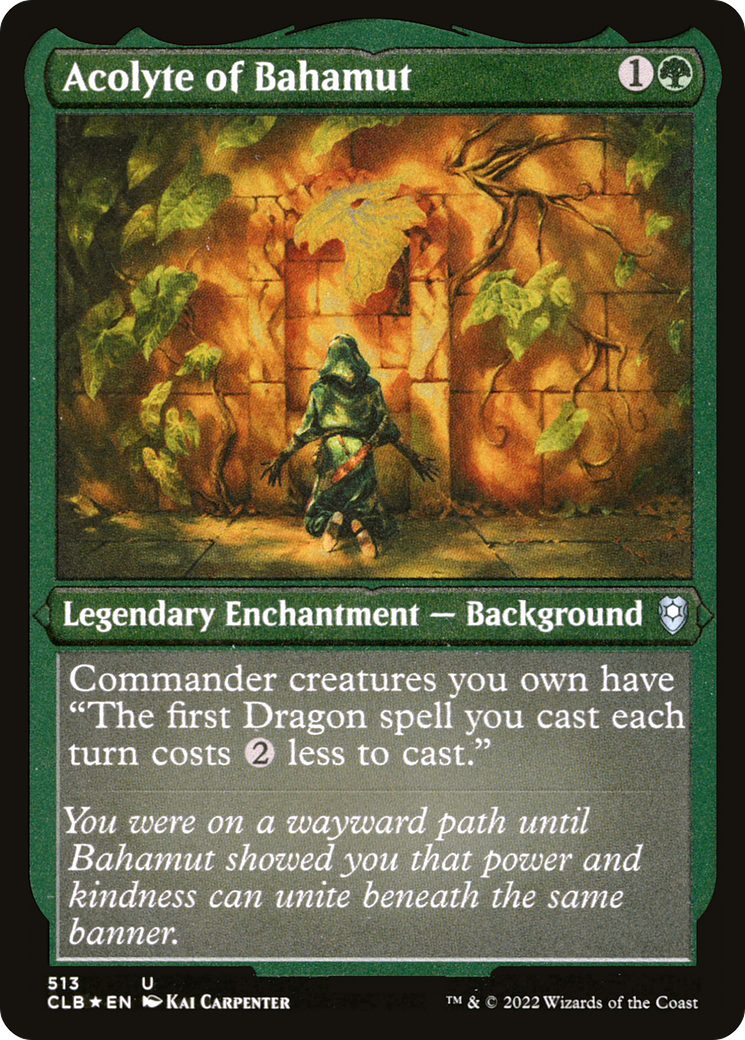 Acolyte of Bahamut (CLB-513) - Commander Legends: Battle for Baldur's Gate Etched Foil-1