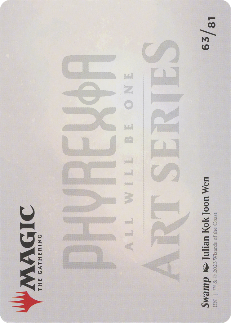 Swamp // Swamp (AONE-063) - Phyrexia: All Will Be One Art Series (Borderless)-2