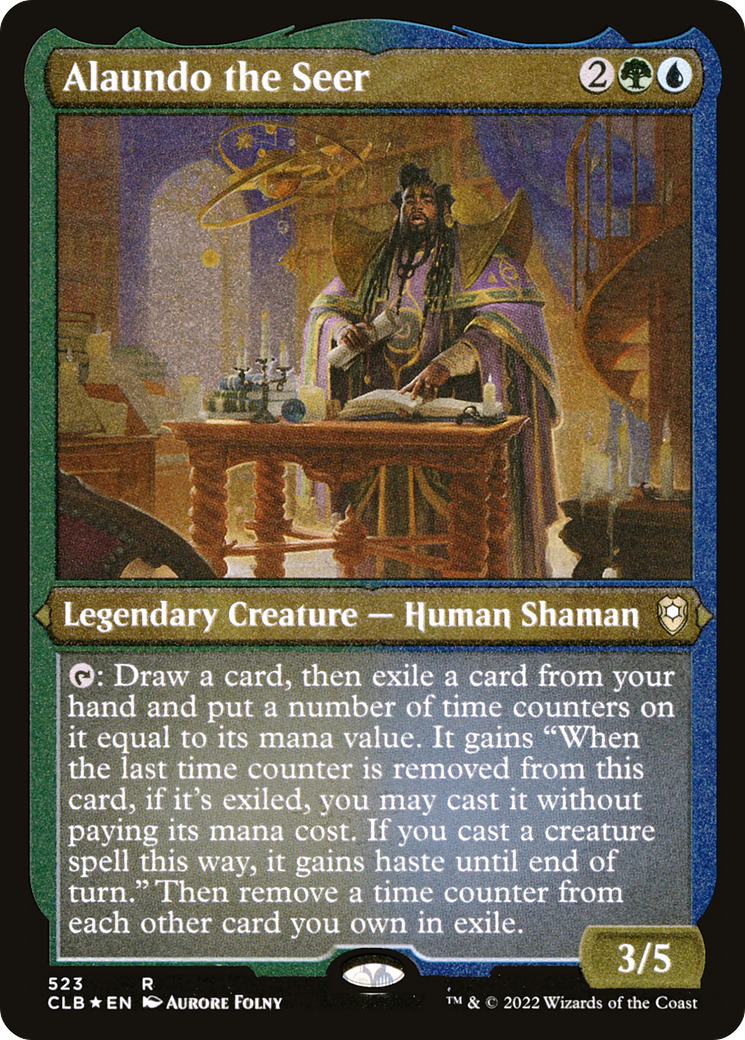 Alaundo the Seer (CLB-523) - Commander Legends: Battle for Baldur's Gate Etched Foil-1