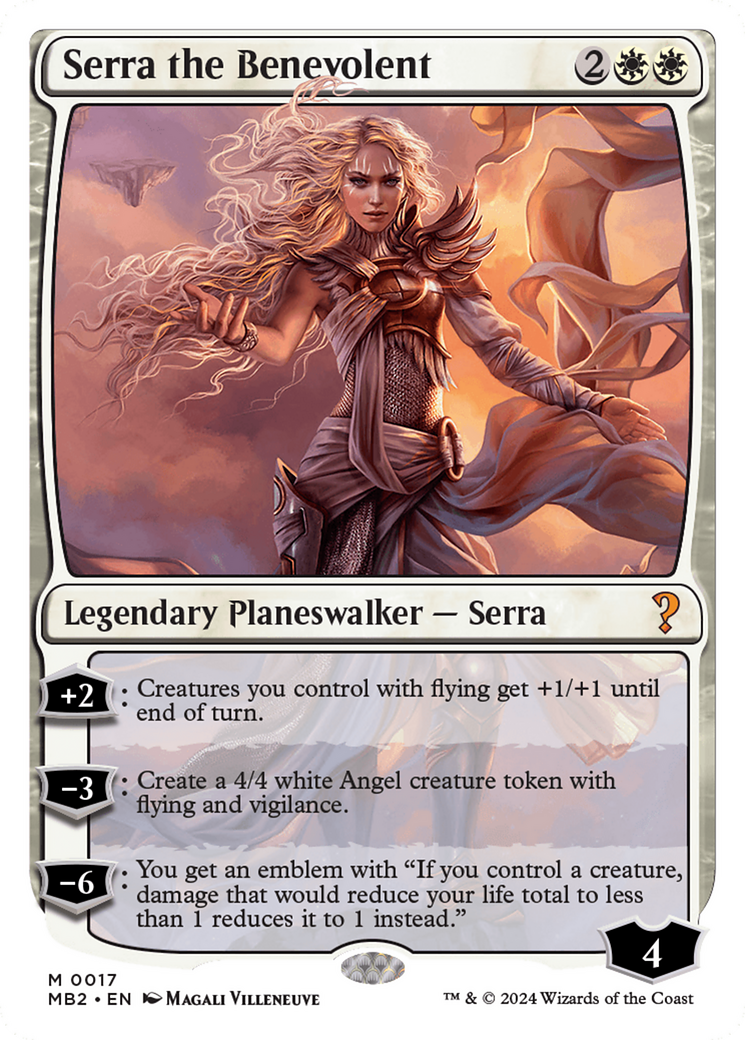 Serra the Benevolent (White Border) [Mystery Booster 2]-1