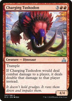 Charging Tuskodon [Rivals of Ixalan]-1