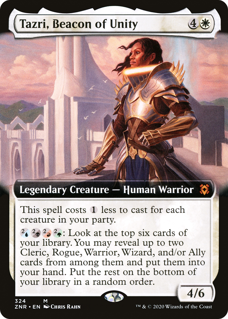 Tazri, Beacon of Unity (Extended Art) [Zendikar Rising]-1