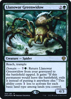 Llanowar Greenwidow [Dominaria United Prerelease Promos]-1