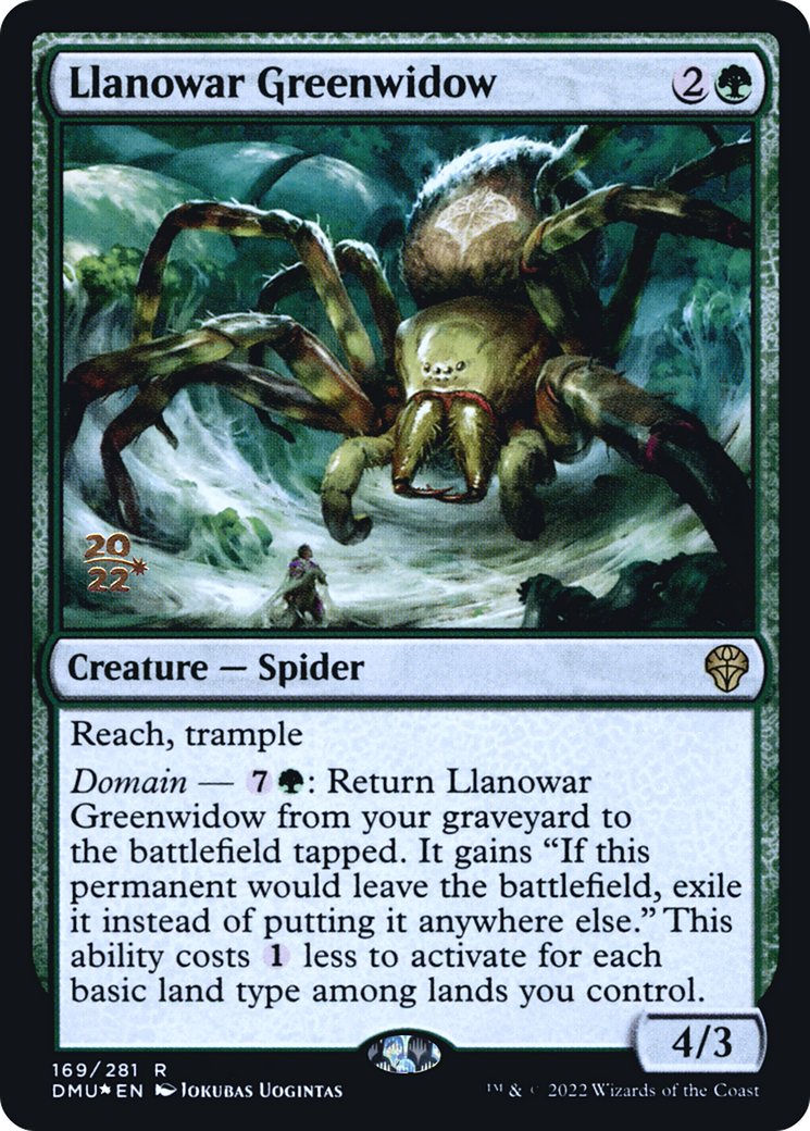 Llanowar Greenwidow [Dominaria United Prerelease Promos]-1