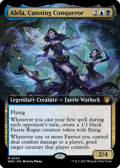 Alela, Cunning Conqueror (Extended Art) [Wilds of Eldraine Commander]-1
