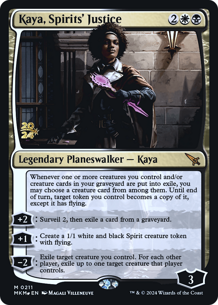 Kaya, Spirits' Justice [Murders at Karlov Manor Prerelease Promos]-1