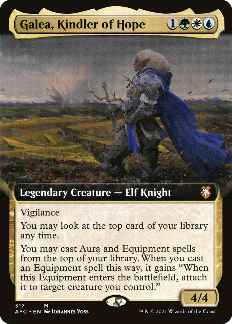 Galea, Kindler of Hope (Extended Art) [Dungeons & Dragons: Adventures in the Forgotten Realms Commander]-1