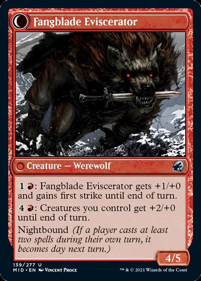 Fangblade Brigand // Fangblade Eviscerator [Innistrad: Midnight Hunt]-2