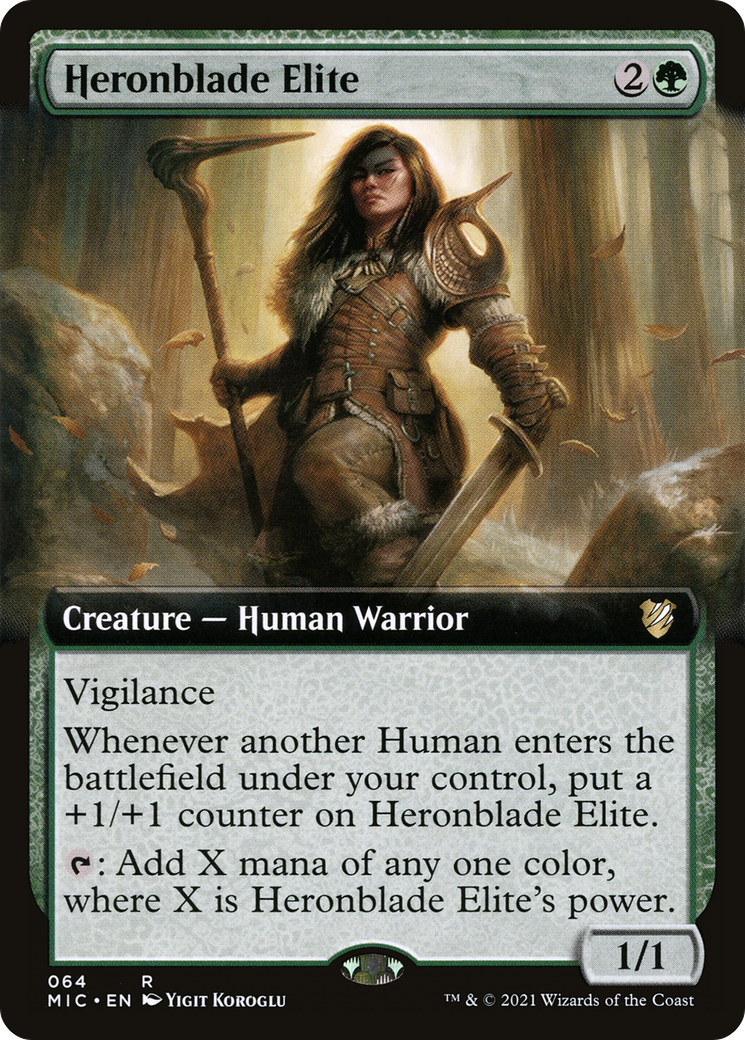 Heronblade Elite (Extended Art) [Innistrad: Midnight Hunt Commander]-1