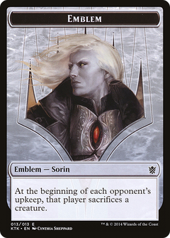Sorin, Solemn Visitor Emblem [Khans of Tarkir Tokens]-1