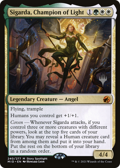 Sigarda, Champion of Light (Promo Pack) [Innistrad: Midnight Hunt Promos]-1