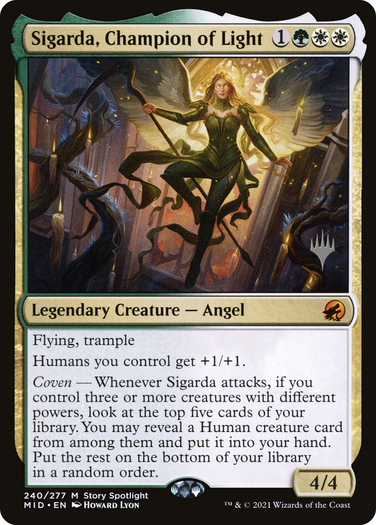 Sigarda, Champion of Light (Promo Pack) [Innistrad: Midnight Hunt Promos]-1