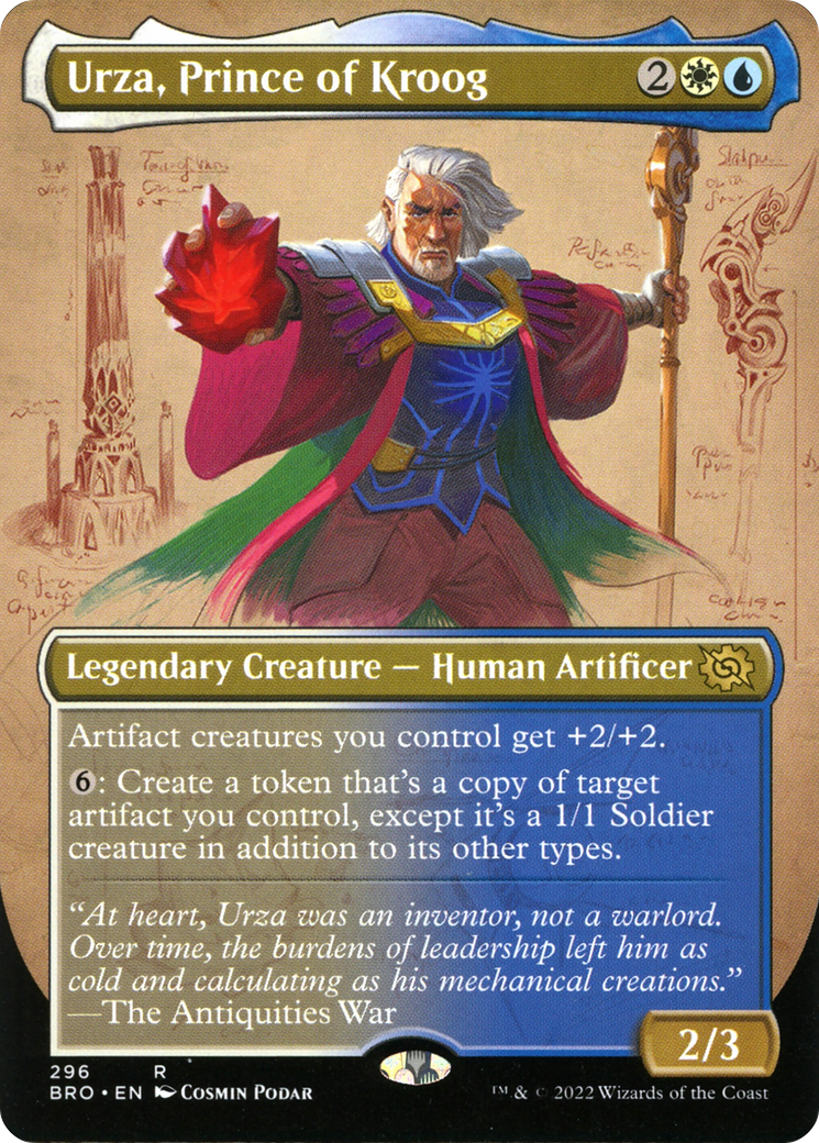 Urza, Prince of Kroog (Borderless) (BRO-296) - The Brothers' War (Borderless) Foil-1